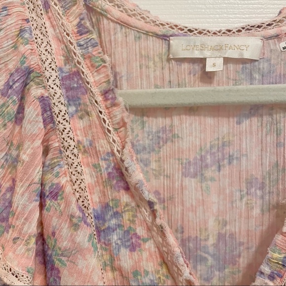 Like New LoveShackFancy India Mini Dress in Pink Garden size small - Picture 6 of 7